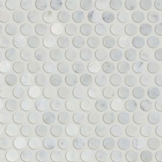 Picture of Shaw Floors - Estate Mosaic Penny Round Bianco Carrara