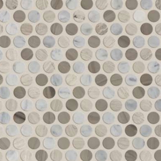 Picture of Shaw Floors - Estate Mosaic Penny Round Bianco Carrara Rockwood