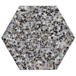 Picture of SOHO Studio Corp - Pearl Terrazzo Hexagon Black