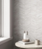 Picture of Milestone - Shapes Mosaics White Grey Chevron