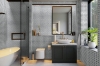 Picture of Elon Tile & Stone - Tri-Weave Mosaics Pearl White Pacific Gray Dot Honed