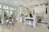 Picture of Elon Tile & Stone - Herringbone Mosaics 1 x 4 Cross-Cut Light Ivory Travertine Honed
