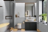 Picture of Elon Tile & Stone - Petite Jewel Mosaics White Thassos with Blue Celeste & Azul Macauba Polished