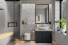 Picture of Elon Tile & Stone - Aluminum Herringbone Dolomite Copper Rose Honed
