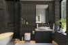 Picture of Elon Tile & Stone - Aluminum Herringbone Black Gold Polished
