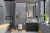 Picture of Elon Tile & Stone - Aluminum Herringbone Pacific Gray Silver Polished