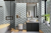 Picture of Elon Tile & Stone - Trillium Mosaics White Thassos with Blue Celeste & Emerald Green