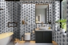 Picture of Elon Tile & Stone - Trillium Mosaics White Thassos with Pearl White & Bardiglio Nuvolato
