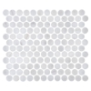 Picture of Elon Tile & Stone - 1 Rounds Mosaics Glacial White Honed