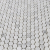 Picture of Elon Tile & Stone - 1/2 Rounds Mosaics Pearl White Polished