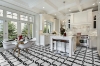 Picture of Elon Tile & Stone - Ribbon Waterjet Pearl White Black