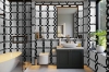 Picture of Elon Tile & Stone - Ribbon Waterjet Pearl White Black