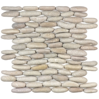 Picture of Anatolia Tile & Stone - Bliss Zen Natural Stacked Pebble Stone Mosaic Driftwood Tan