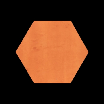Picture of Elon Tile & Stone - Terracotta Stained Hexagon 8 Brick Red Clear Semi Gloss