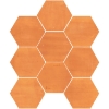 Picture of Elon Tile & Stone - Terracotta Stained Hexagon 8 Soft Brown Clear Semi Gloss