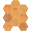 Picture of Elon Tile & Stone - Terracotta Stained Hexagon 8 Chocolate Clear Semi Gloss