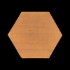 Picture of Elon Tile & Stone - Terracotta Stained Hexagon 12 Chocolate Clear Semi Gloss