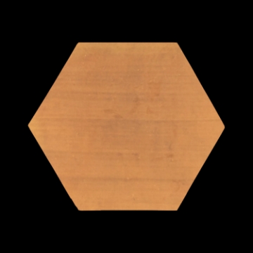 Picture of Elon Tile & Stone - Terracotta Stained Hexagon 12 Chocolate Clear Semi Gloss