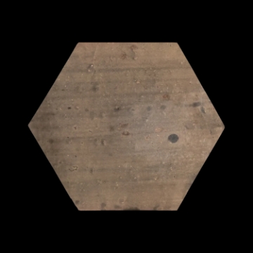 Picture of Elon Tile & Stone - Terracotta Stained Hexagon 12 Walnut Clear Semi Gloss