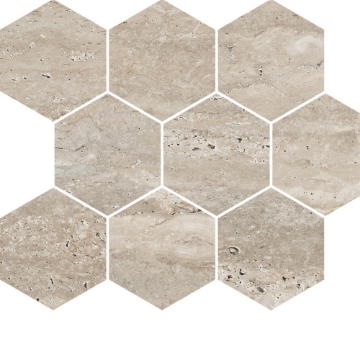 Picture of Milestone - Travertine Hexagon Mosaic Navona Matte