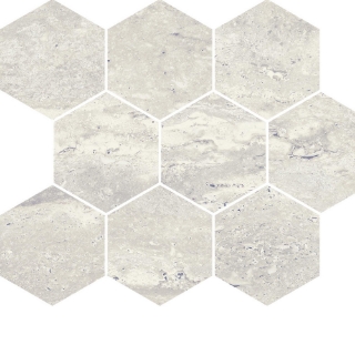 Picture of Milestone - Travertine Hexagon Mosaic Roman Polished