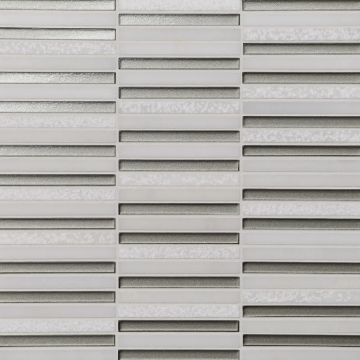 Picture of Bedrosians - Kaikos Stacked Mosaic Grey Oriental White