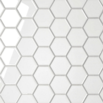 Picture of Bedrosians - Le Cafe Mosaic Hexagon 2 x 2 White Glossy