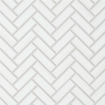 Picture of Bedrosians - Le Cafe Mosaic Herringbone White Matte