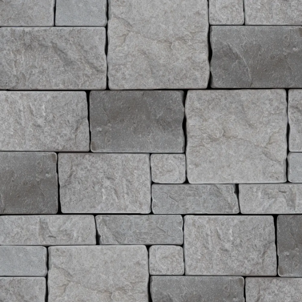 Picture of Bedrosians - Tumbled Ledger Limestone and Marble Grey Marble