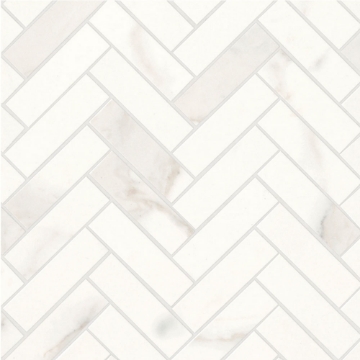 Picture of Bedrosians - Magnifica Calacatta Super White Herringbone Calacatta Super White Honed
