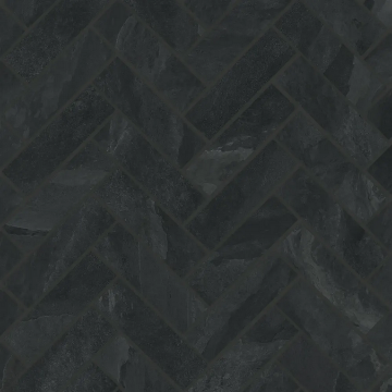 Picture of Bedrosians - Magnifica Pietra Herringbone Mosaic Pietra Scura Honed