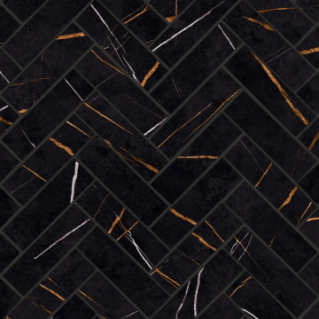 Picture of Bedrosians - Magnifica Era Luxury Herringbone Mosaic Sahara Noir