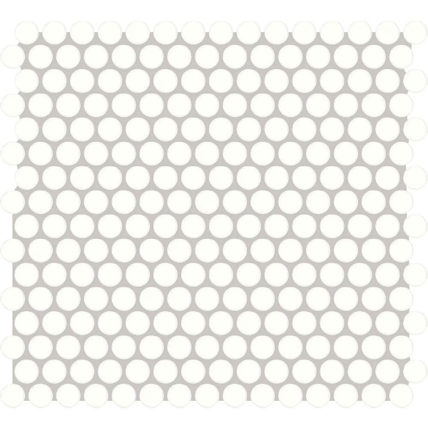 Picture of American Olean - Color Story Mosaic Penny Rounds Glossy Ice White