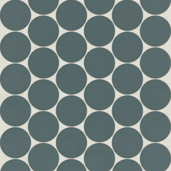 Picture of Bedrosians - Marin Penny Round 2" Mosaic Ocean Teal