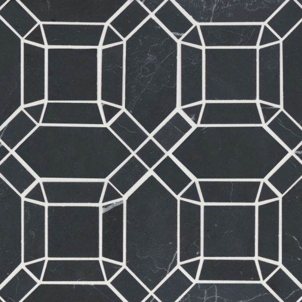 Picture of Bedrosians - Monet Mosaic 1 Nero Marquina