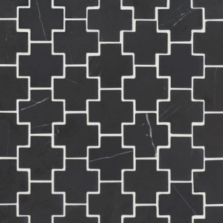 Picture of Bedrosians - Monet Mosaic 4 Nero Marquina