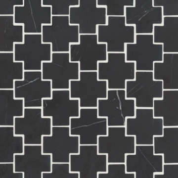 Picture of Bedrosians - Monet Mosaic 4 Nero Marquina