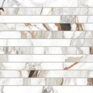 Picture of Bedrosians - Prati 1 X 12 Mosaic Calacatta Macchia Vecchia