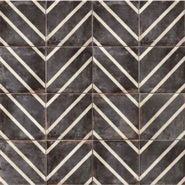 Picture of Bedrosians - Vivace 9 x 9 Deco Peak Caviar Gloss