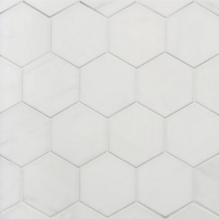Picture of Bedrosians - Marble Stone Hexagon Mosaic Dolomite Honed
