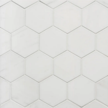 Picture of Bedrosians - Marble Stone Hexagon Mosaic Dolomite Honed