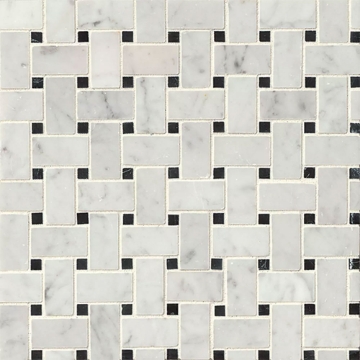 Picture of Bedrosians - Marble Stone Mosaic Basketweave Aurora