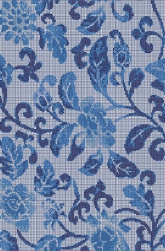 Picture of Bisazza Mosaico - Summer Flowers Summer Flowers Blue