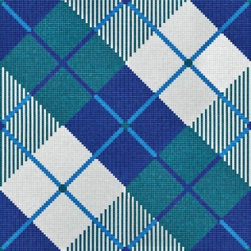 Picture of Bisazza Mosaico - Decori 10 - William Blue