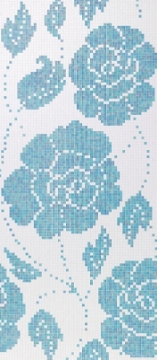 Picture of Bisazza Mosaico - Decori 20 - Winter Flowers Blue