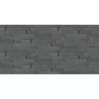 Picture of Bedrosians - Slate Stone Natural Cleft Ledger 6 x 24 Andhra Black