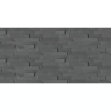 Picture of Bedrosians - Slate Stone Natural Cleft Ledger 6 x 24 Andhra Black
