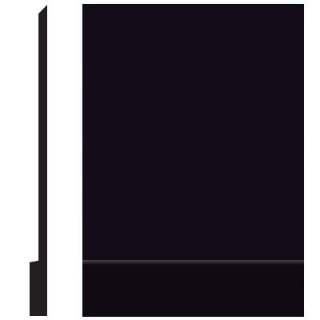 Picture of Roppe - Pinnacle Plus Wall Base 00 Simplicity Black