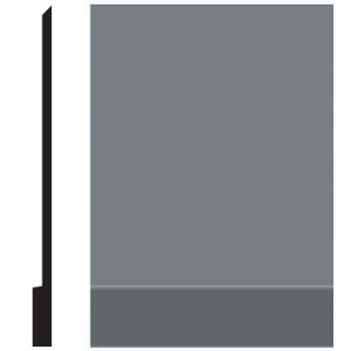 Picture of Roppe - Pinnacle Plus Wall Base 00 Simplicity Dark Gray