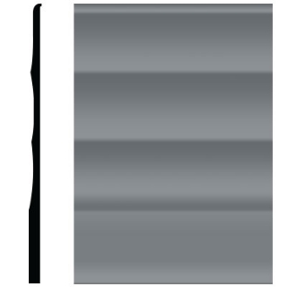 Picture of Roppe - Pinnacle Plus Wall Base 50 Impressions Dark Gray